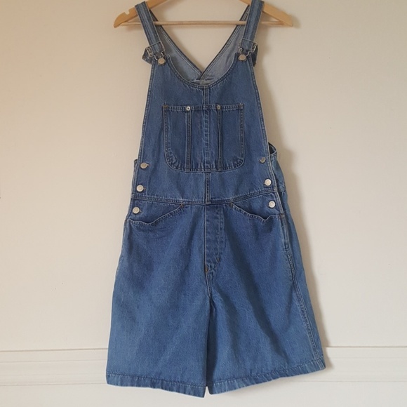 Bass Denim - Vintage 90's Style Overall Shorts